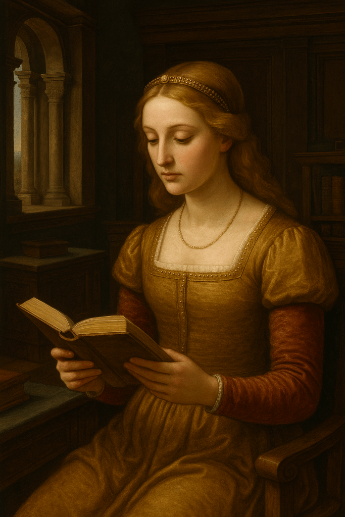 Figura di Lucrezia Borgia restituita oltre la leggenda nera: non femme fatale del veleno, ma donna del Rinascimento fra politica, cultura e memoria storica.